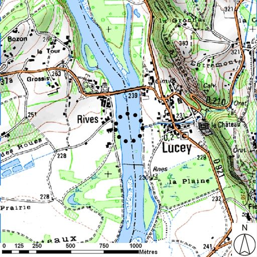 Bac, puis bac à traille de Lucey ou bac à traille de Massignieu (disparu)