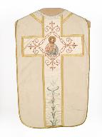 chasuble, étole, manipule, voile de calice, bourse de corporal : ornement blanc