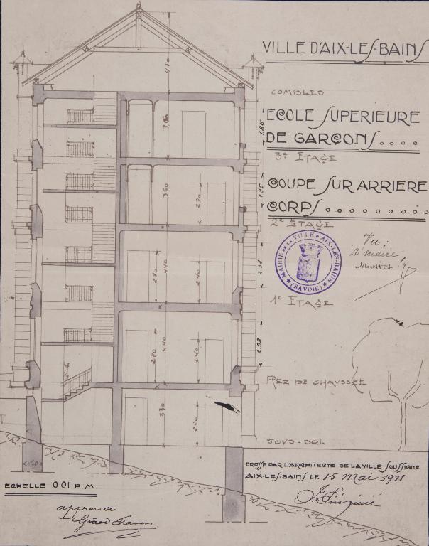 Ecole secondaire, dite Ecole supérieure de garçons Bernascon, puis lycée, dit Lycée Bernascon, actuellement siège d'association, dit Maison des Associations