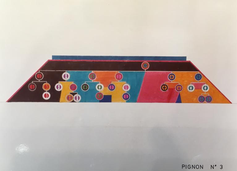 Peinture monumentale : ensemble de sept murs pignons peints