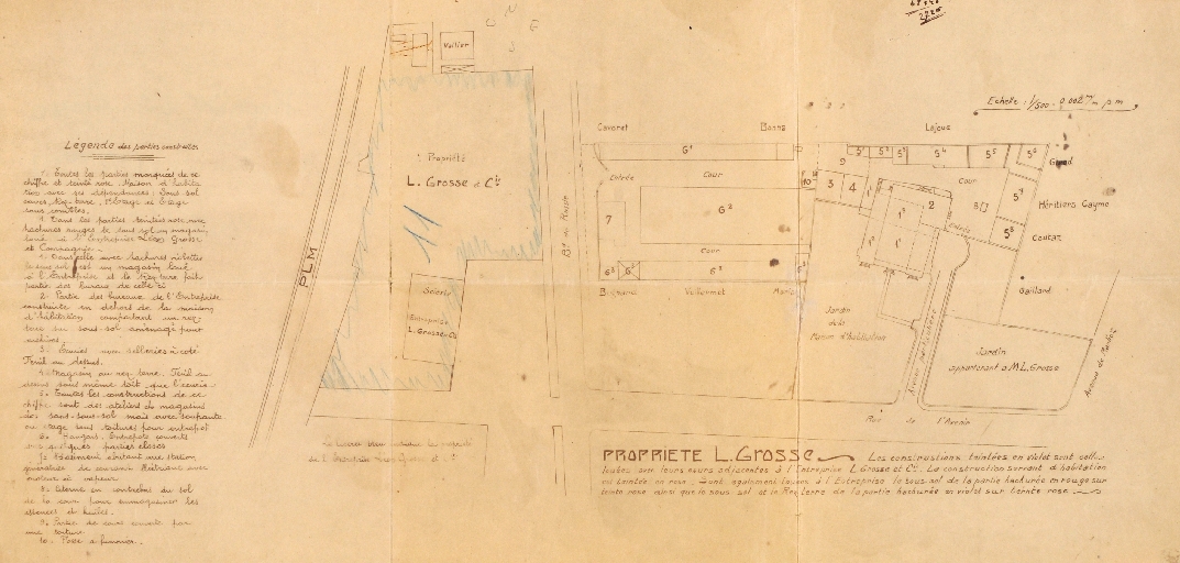 Edifice artisanal, Maison Grosse et Gerlat, puis usine de fabrication de matériaux de construction, entreprise de travaux publics, Entreprise Léon Grosse et Cie, actuellement Entreprise générale Léon Grosse