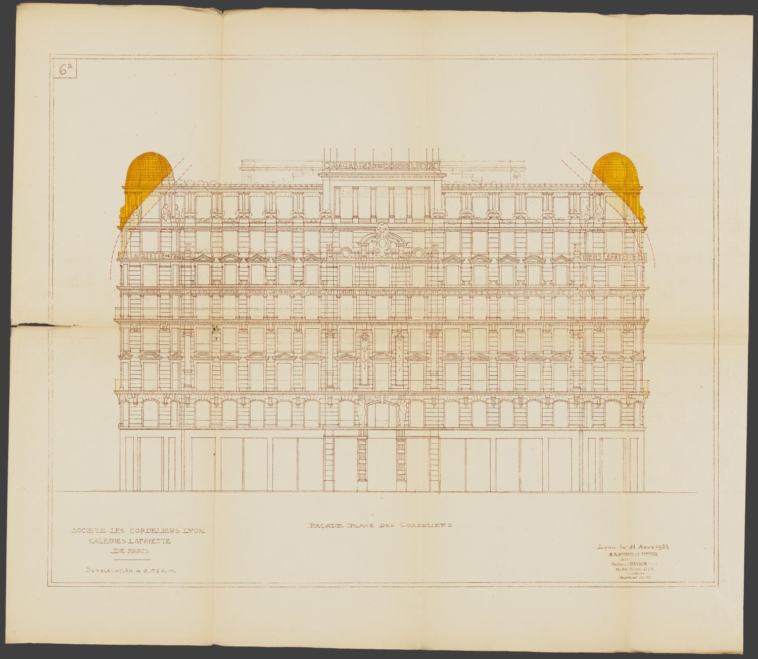 Magasin de commerce : Grands magasins Sineux, puis Grands Magasins des Cordeliers, puis Galeries Lafayette