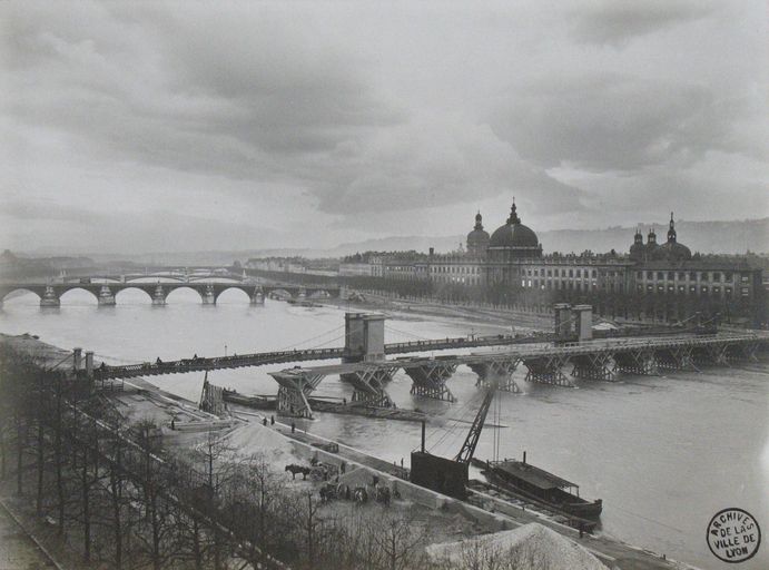 Pont de l'Hôtel-Dieu, ou dite passerelle de l'Hôtel-Dieu (détruit)