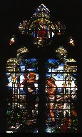 Verrière : Baptême du Christ (baie 19), verrière figurée
