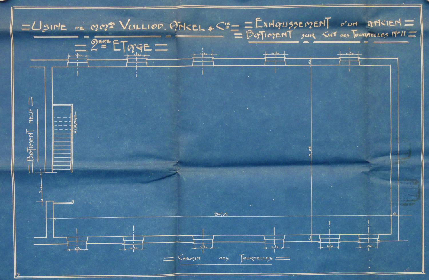 Plan usine (1912 - AC Lyon : 314W/461-468)