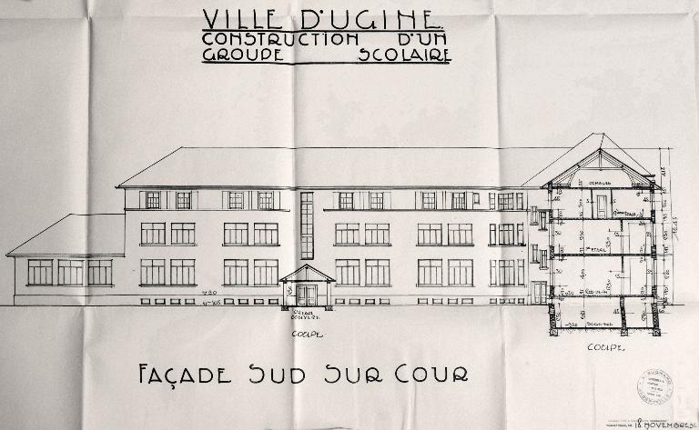 Groupe scolaire de Montroux, puis Cité technique, actuellement lycée d'enseignement général, technologique et professionnel René-Perrin