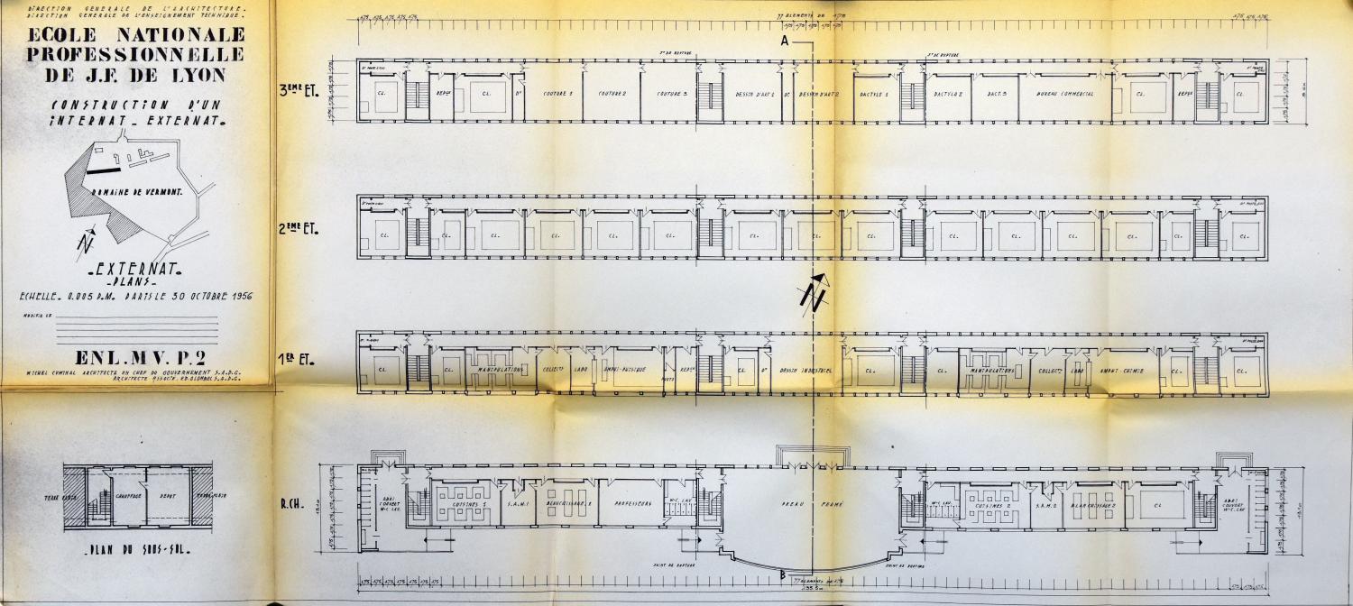 Ecole nationale professionnelle de jeunes filles La Martinière, site de La Duchère, actuellement lycée d’enseignement général et technologique La Martinière-Duchère