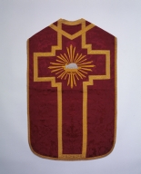 Chasuble, bourse de corporal : ornement rouge