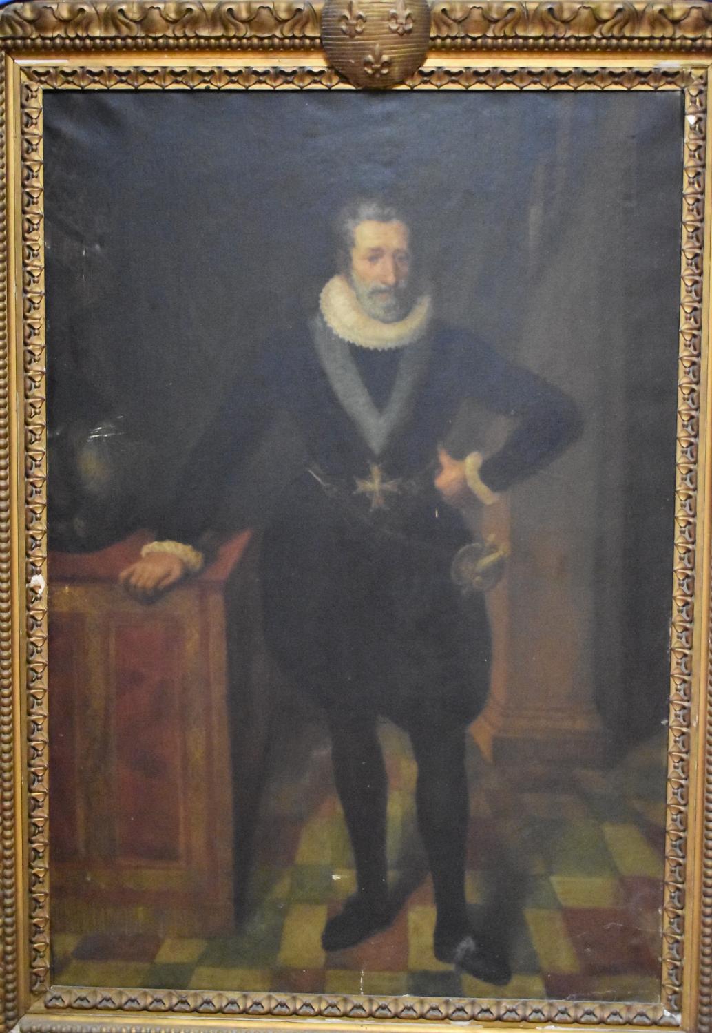 Tableau d'après Frans Pourbus le Jeune - Portrait de Henri IV roi de France en costume noir