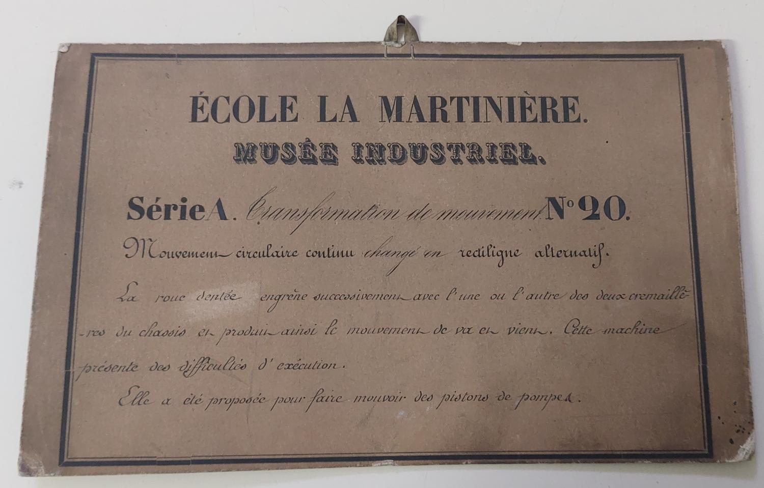 Instrument de démonstration en mécanique des solides : Modèle de mouvement