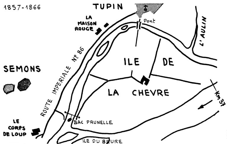 Bac à traille de Tupin, dit aussi bac Prunelle ou bac de la lône du Beurre (disparu)