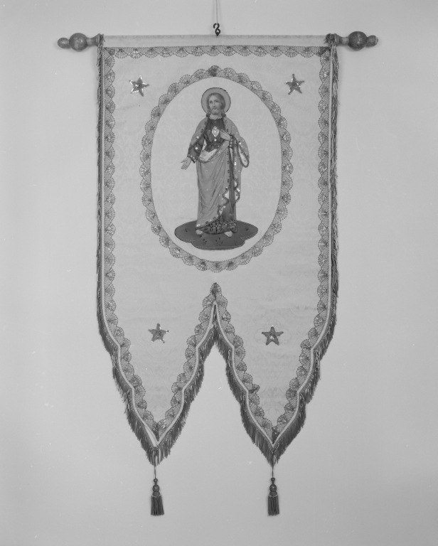 Bannière de procession : Immaculée Conception, Sacré-coeur
