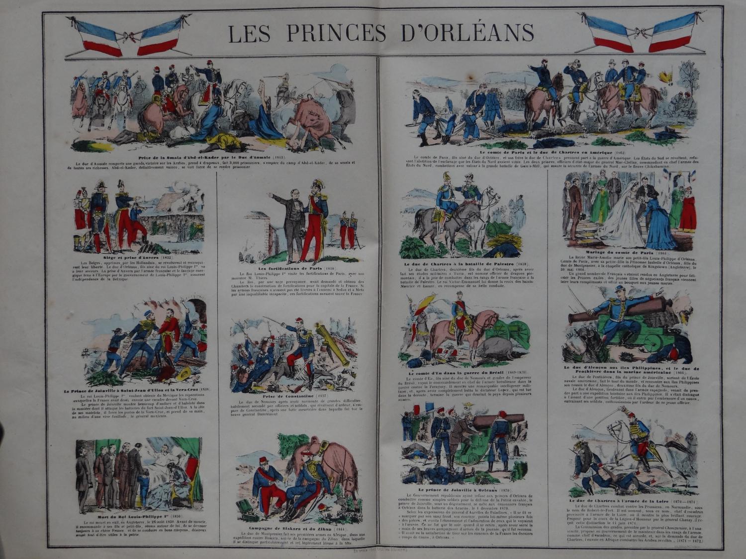 Planche d'images d'Épinal " Les princes d'Orléans " - n° 4