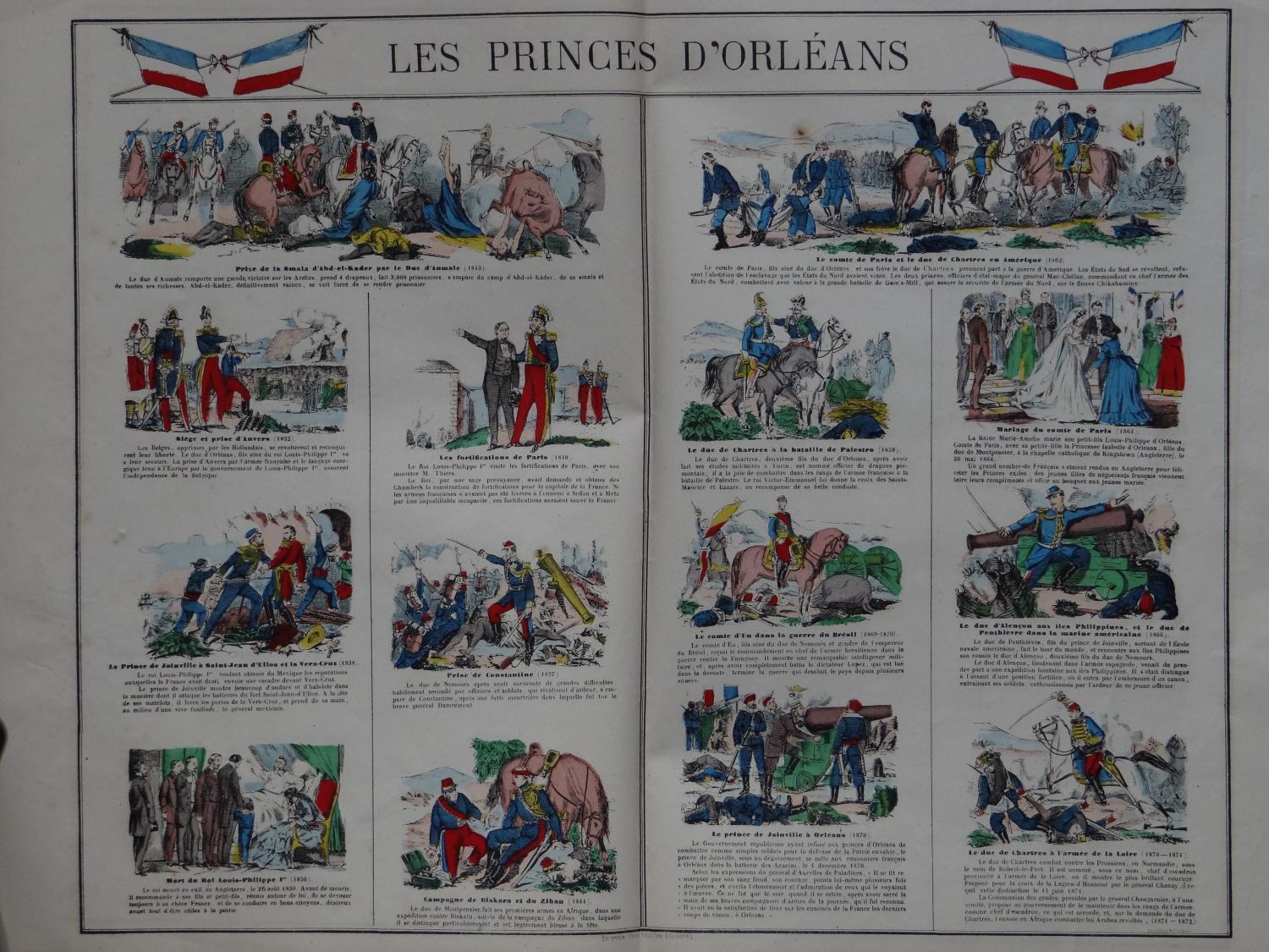 Planche d'images d'Épinal " Les princes d'Orléans " - n° 7