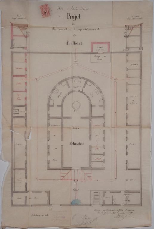 Abattoirs municipaux, puis ateliers municipaux, actuellement maisons et immeubles de logements