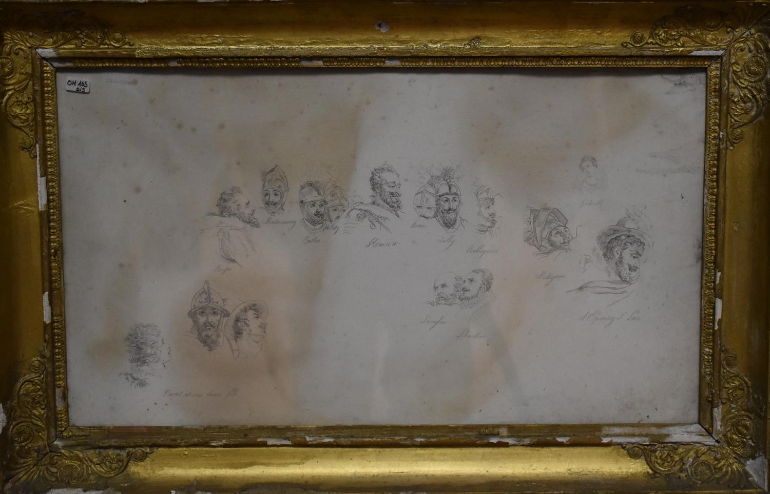 Estampe - Portraits d'Henri IV et de personnages politiques d'après François Gérard