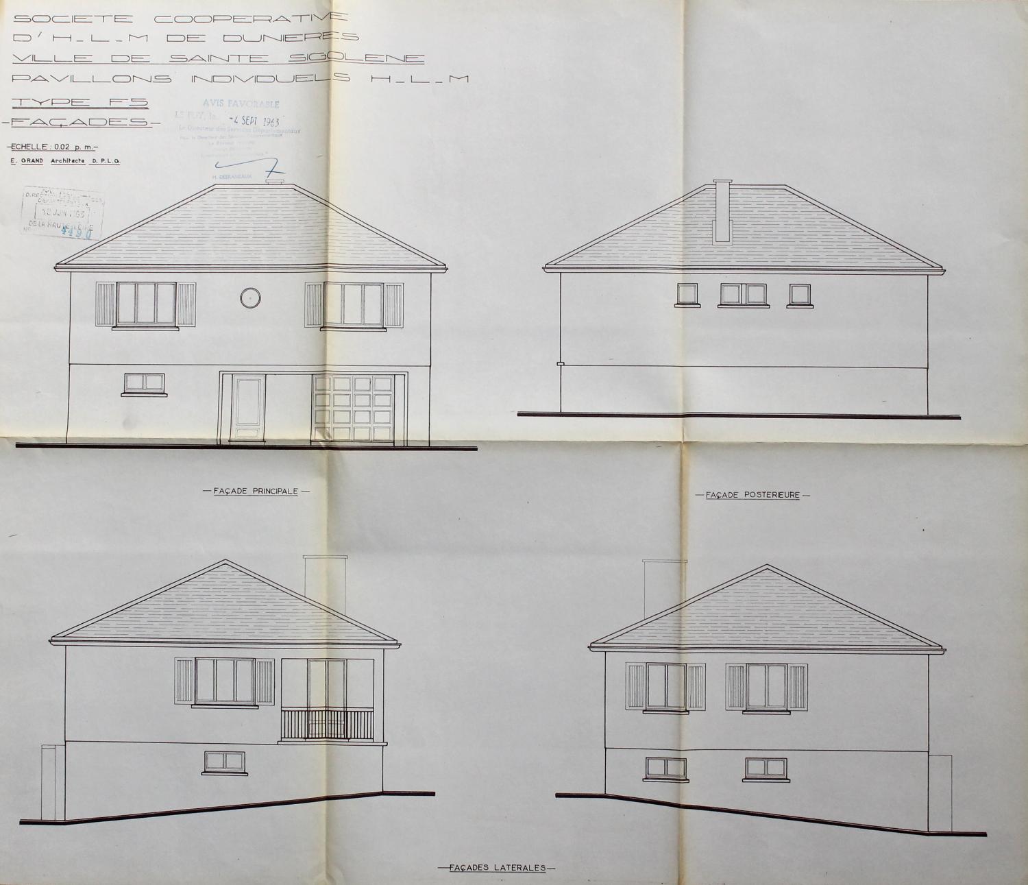 Les immeubles HLM de la Croix-Saint-Romain et le lotissement Les Érables à Sainte-Sigolène.