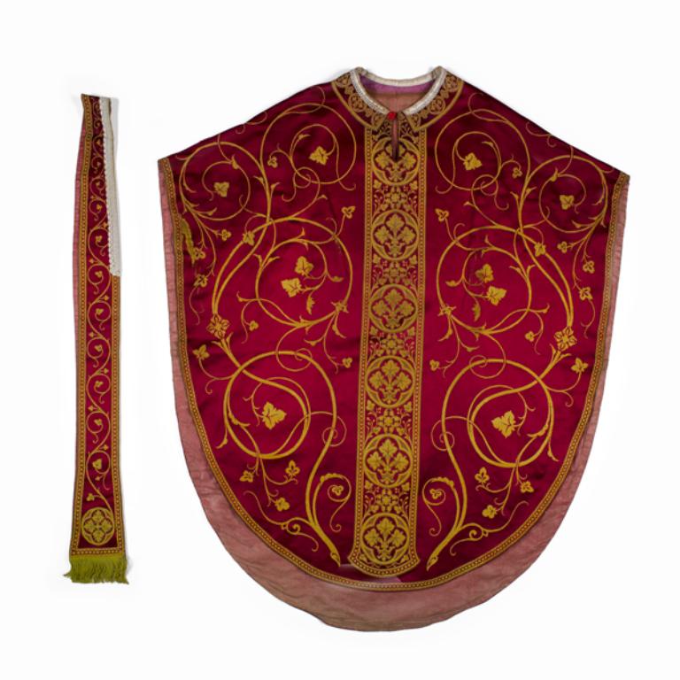 chasuble, étole : ornement rouge n°2