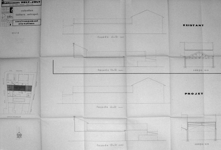 Immeuble, ; usine de fabrication de machine, entrepôts commerciaux