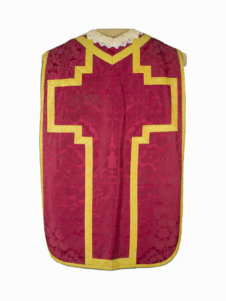 chasuble, étole : ornement rouge n°7