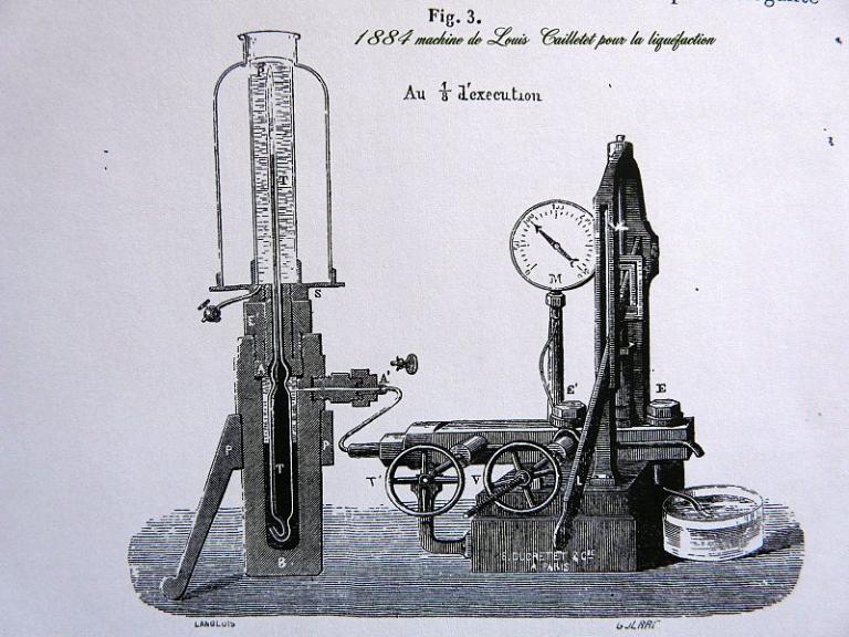 instrument de démonstration en dynamique des fluides : Machine de Cailletet