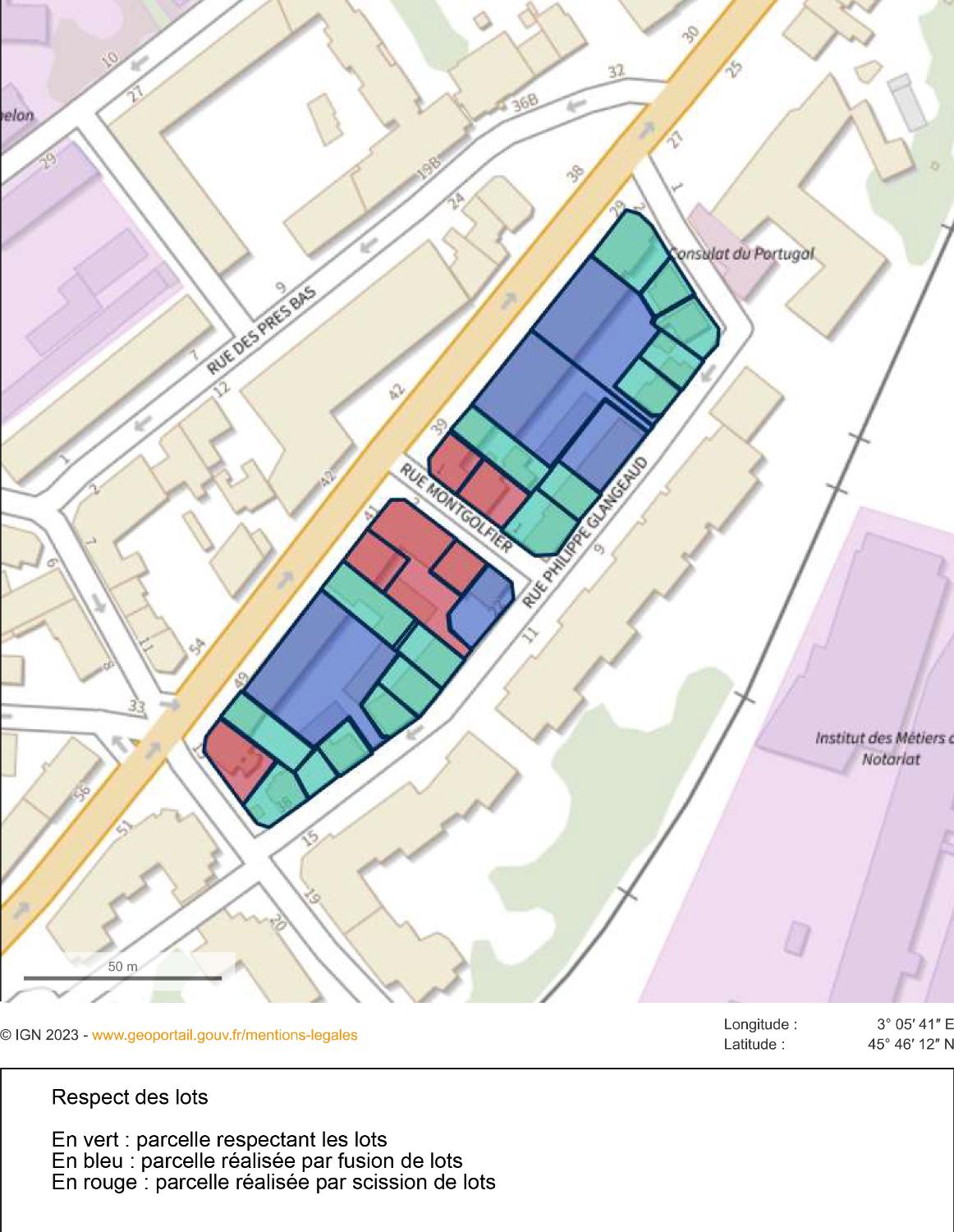 plan du lotissement Rouganne