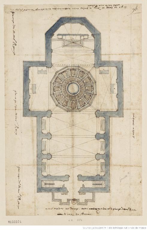 Projet pour l'église de la Maison professe des jésuites, 1644 (B.n.F., Est., FOL-HD-4 (8)) 
