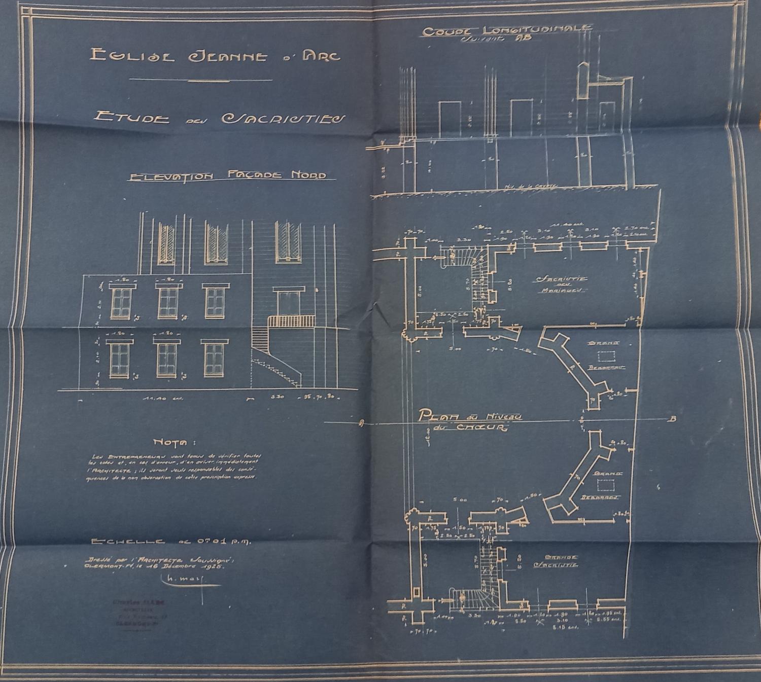 Plan de l'église Jeanne-d'Arc