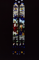 Verrière : Apparition du Christ à Marie, Apparition du Christ à Marie Madeleine (baie 0), verrière figurée