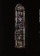 Verrière : vie de saint Jean Evangéliste (baie 4), verrière figurée