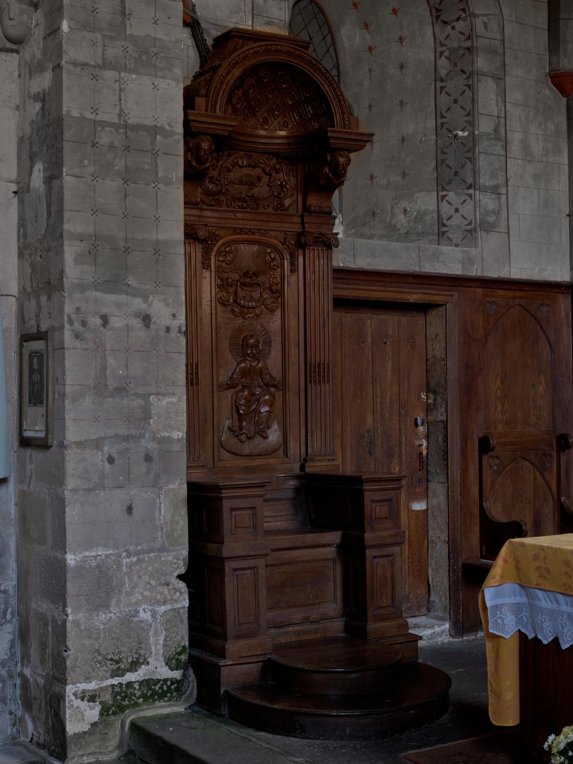 Banc d'oeuvre dit Siège du prieur de Notre-Dame de Lorette