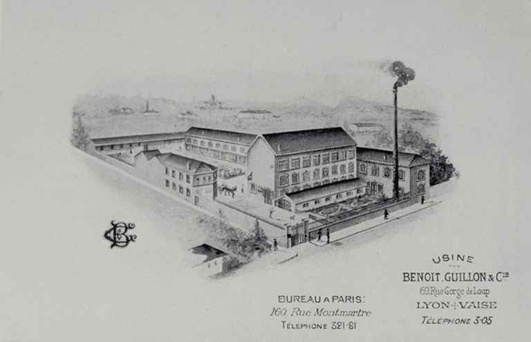 Usine de sparterie Benoît et Guillon le tapis Brosse (B.t.B.) actuellement parc d'activité Benoit, théatre du Rail et complexe sportif Odyssée sport