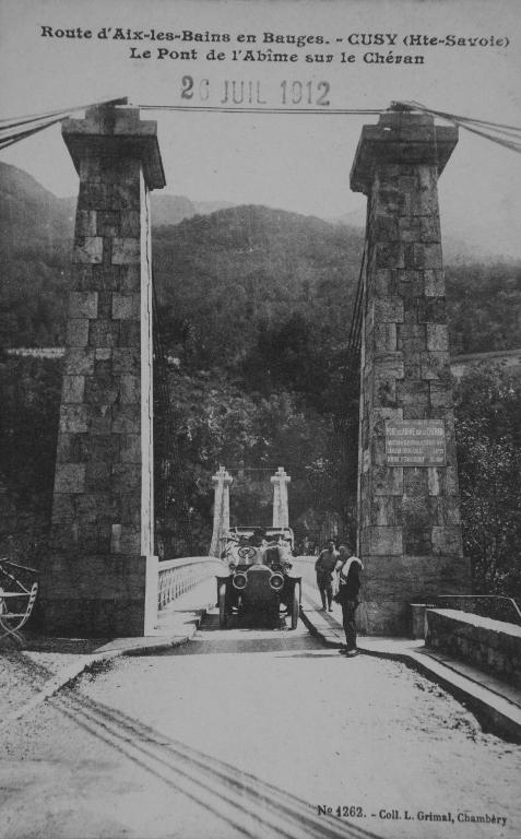 Pont suspendu dit pont de l'Abîme