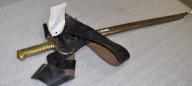 Baïonnette d'un ensemble d'une baïonnette, son fourreau et une ceinture de cuir