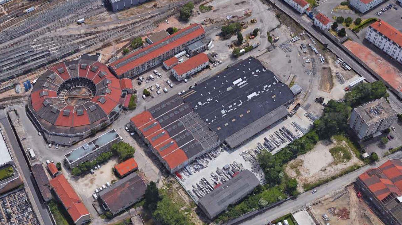 Rotonde de la gare de la Mouche à Gerland