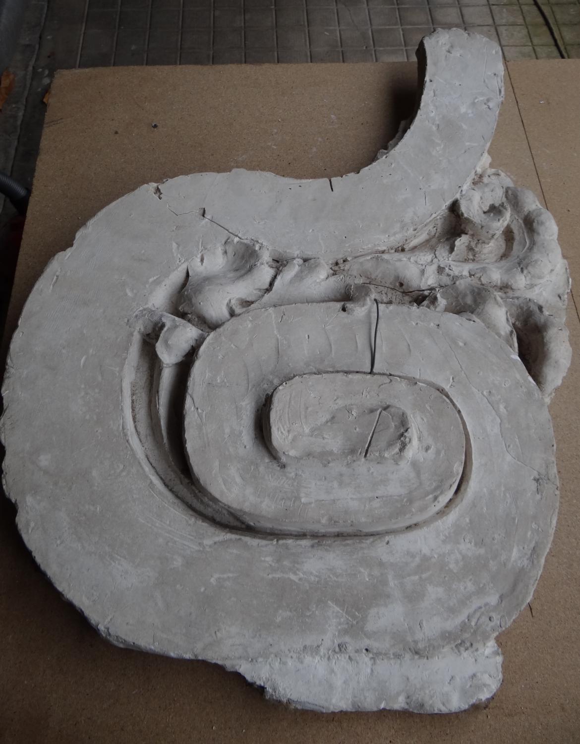 Fragment n°10 d'un ensemble de 18 fragments de maquette de décor d'architecture