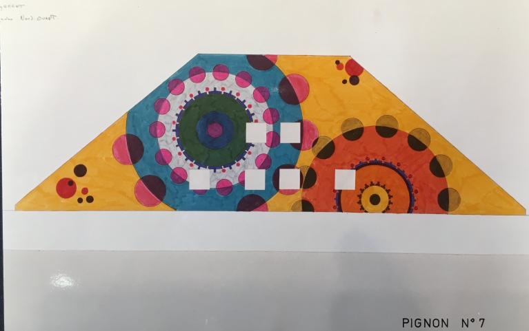 Peinture monumentale : ensemble de sept murs pignons peints