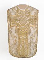 chasuble, étole, manipule, voile de calice, bourse de corporal : ornement blanc