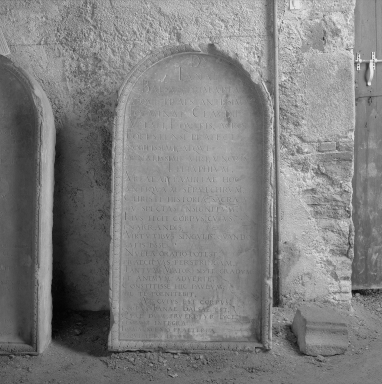 Epitaphes du tombeau de Jeanne de Balzac