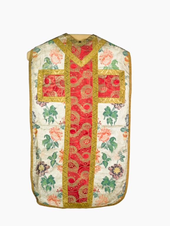 chasuble, étole, manipule, voile de calice : ornement blanc n°2