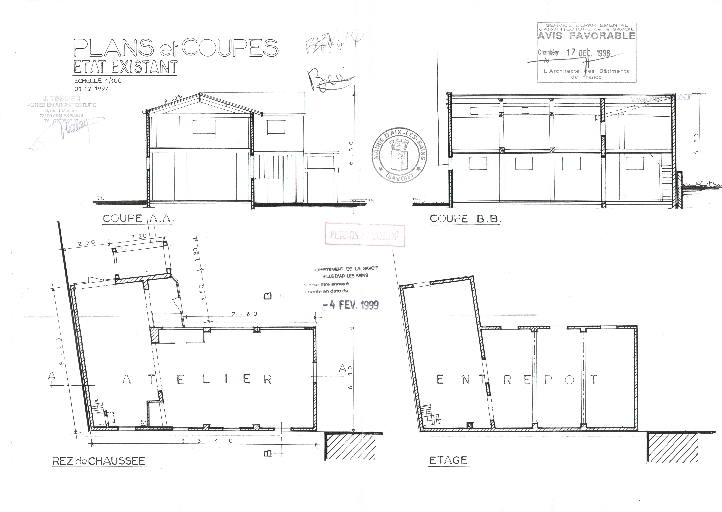 atelier et entrepôt, puis immeuble