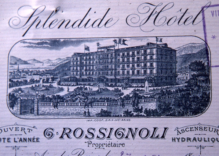 Hôtel de voyageurs, Hôtel Splendide, actuellement immeuble, dit Résidence Le Splendide