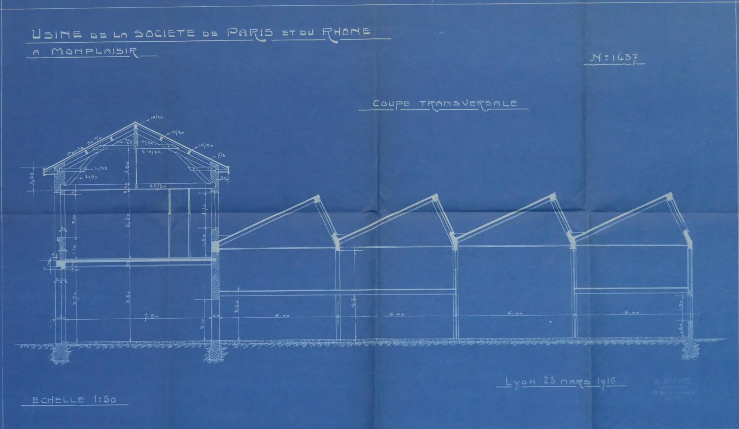 Usine de construction électrique Paris-Rhône actuellement Valéo