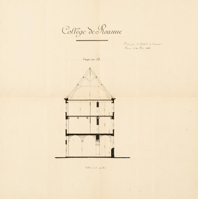 Manoir de Chènevoux, puis collège de jésuites, puis école centrale, puis lycée de garçons, actuellement lycée d'enseignement secondaire Jean-Puy