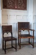 Ensemble de 4 chaises et 2 fauteuils de style Louis XIII