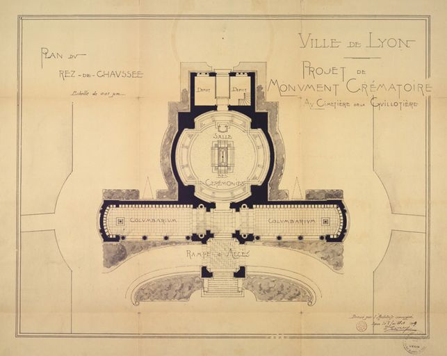 Four crématoire : crématorium du Nouveau cimetière de la Guillotière