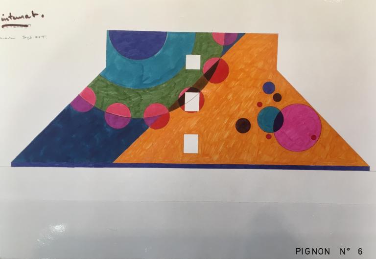 Peinture monumentale : ensemble de sept murs pignons peints
