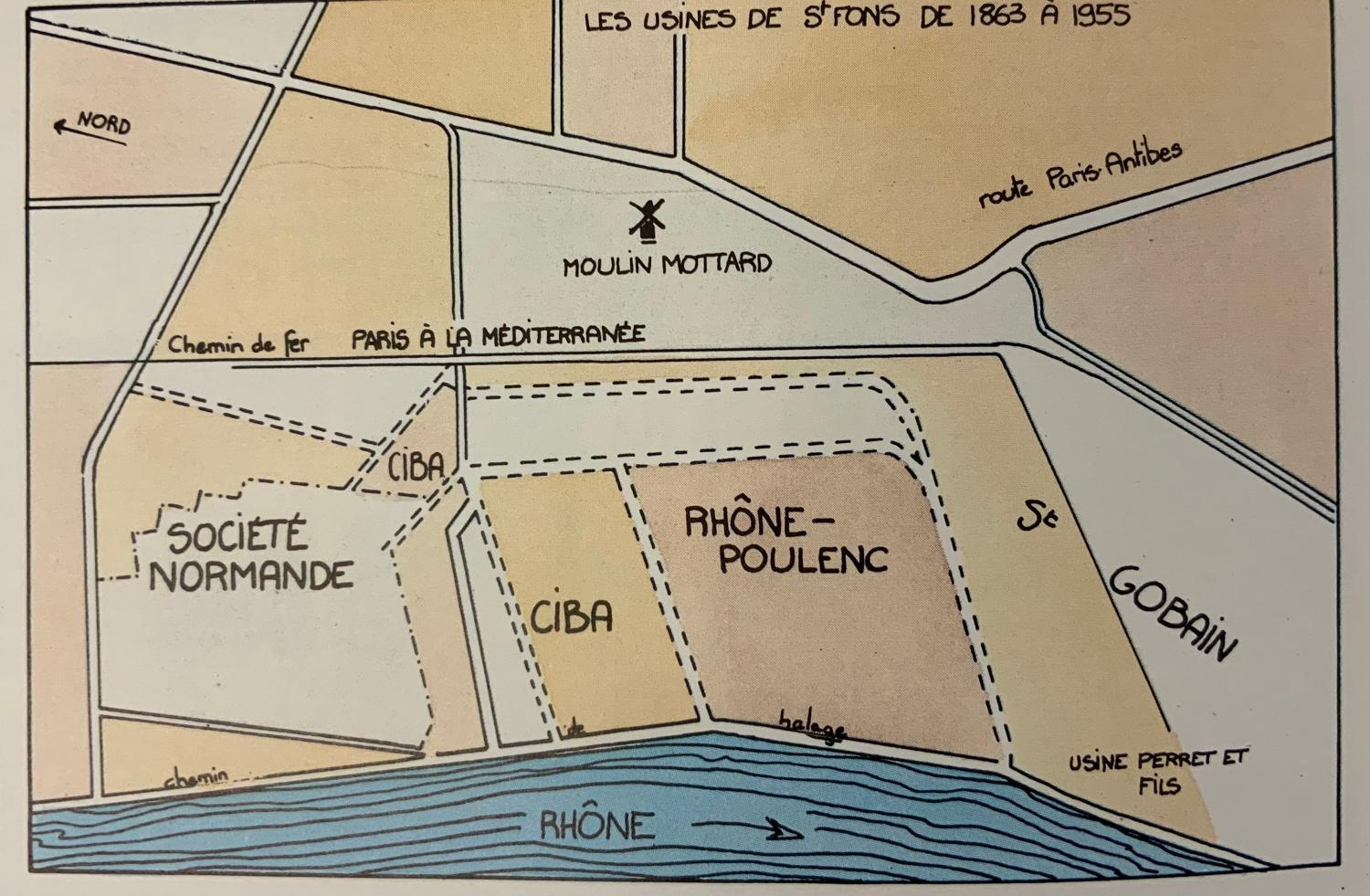 Plan des usines de St-Fons