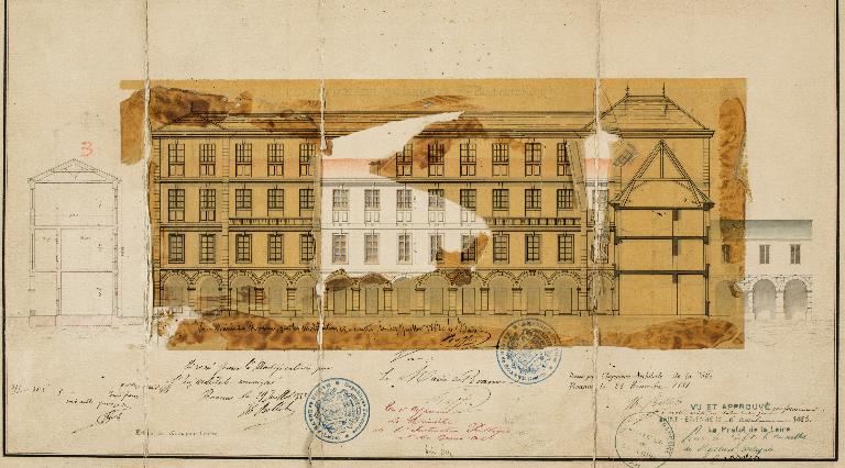 Manoir de Chènevoux, puis collège de jésuites, puis école centrale, puis lycée de garçons, actuellement lycée d'enseignement secondaire Jean-Puy