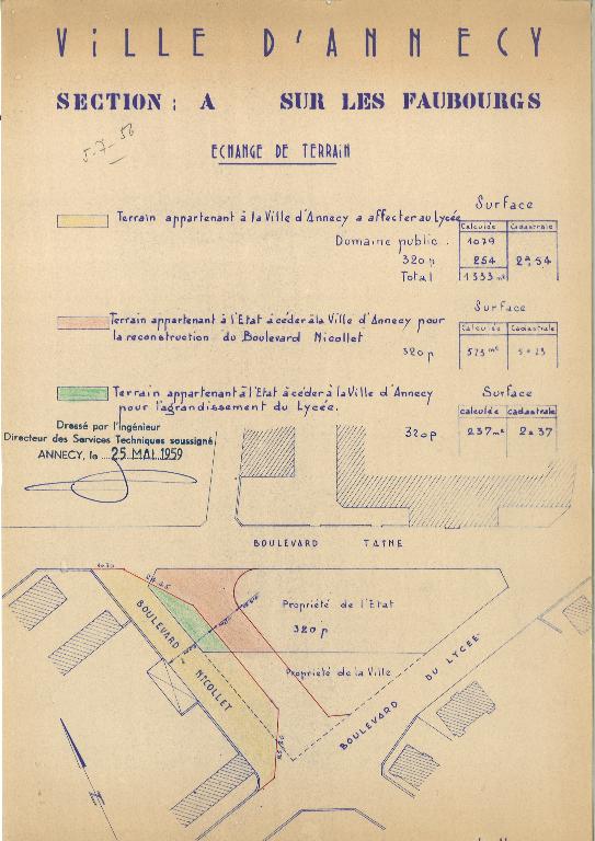 Lycée de garçons, actuellement Lycée Claude-Louis-Berthollet